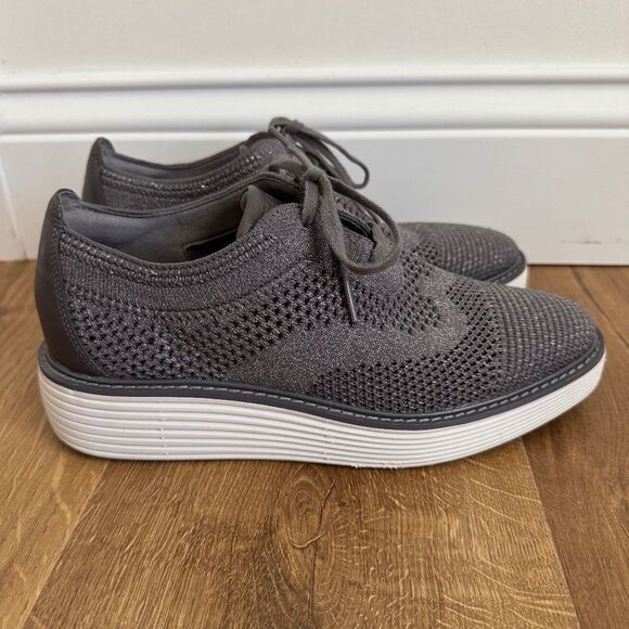 Cole Haan Women's OriginalGrand Platform Oxford - Metallic GreySize 7.5